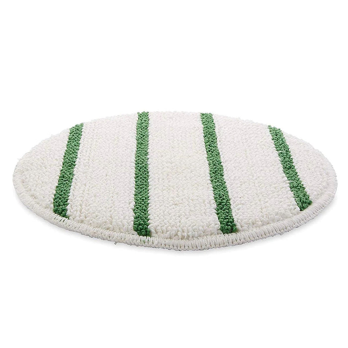 17 inch Traffic Lane Carpet Scrubbing Bonnet with Green Agitation Stripes