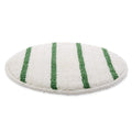 Green Striped Round Carpet Cleaning Bonnet for 20 inch Floor Buffers Thumbnail