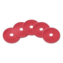 10" Red Everyday Floor Scrubbing Pads (5 Pack)