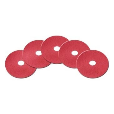 12" Red Floor Buffing & Scrubbing Pads (5 Pack)