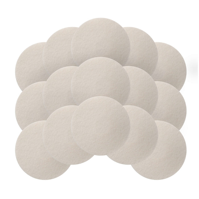 6.5 inch White Floor Polishing Pads (15 Pack)