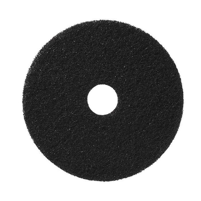 10 inch Round Black Floor Wax Stripping Pad Thumbnail