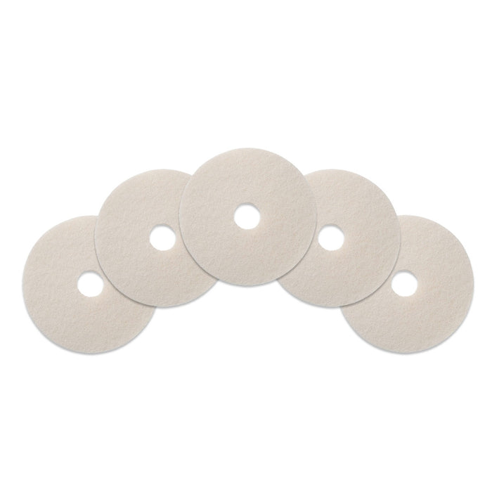 10 inch White Super Gloss Floor Pads (5 Pack)