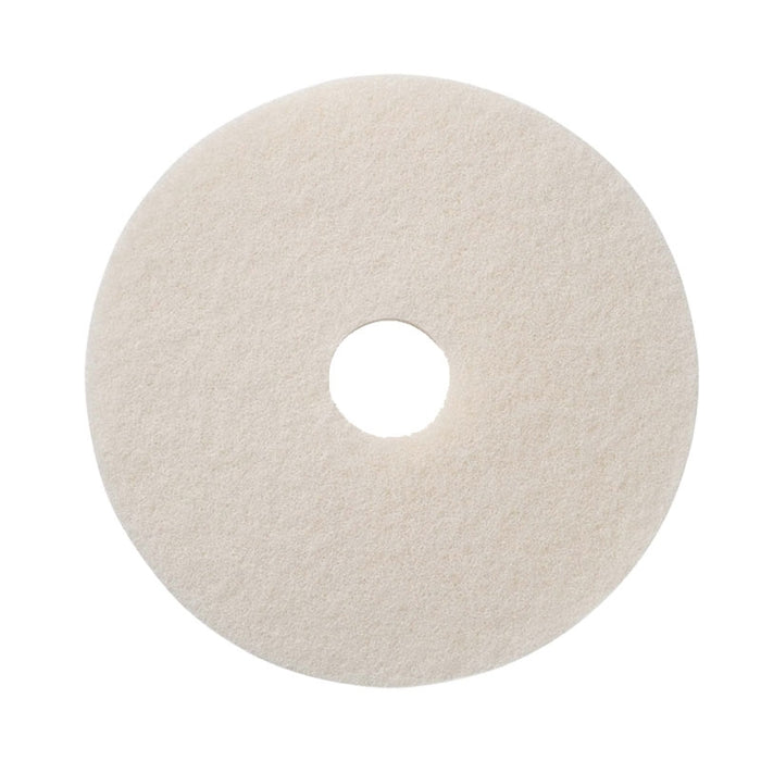 6.5 inch White Floor Pad with Removable Center Hole