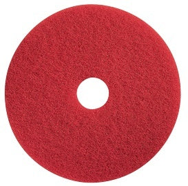 6.5 inch Red Floor Pad with Removable Center Hole Thumbnail