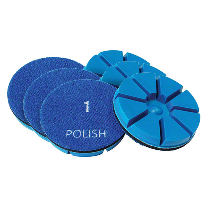 Pioneer Eclipse PowerPolish™ 3" Step #1 Polishing Discs for Decorative Floor Polishing & Restoration (400 Grit) - 6 Pack