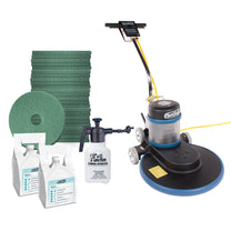 CleanFreak® 20" Floor Burnishing Machine, Pads & Spray Buff Solution Comb