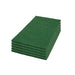Case of 12" x 18" Green Rectangular Heavy Duty Square Scrub Floor Pads (5 Pack)