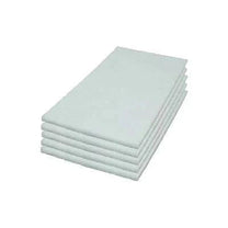 14" x 20" White Rectangular Floor Polishing Pads (5 Pack)