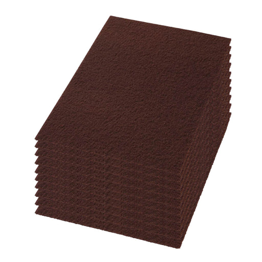 14" x 28" Maroon Eco-Prep Rectangular Floor Finish Removal Stripping Pads (10 Pack) Thumbnail