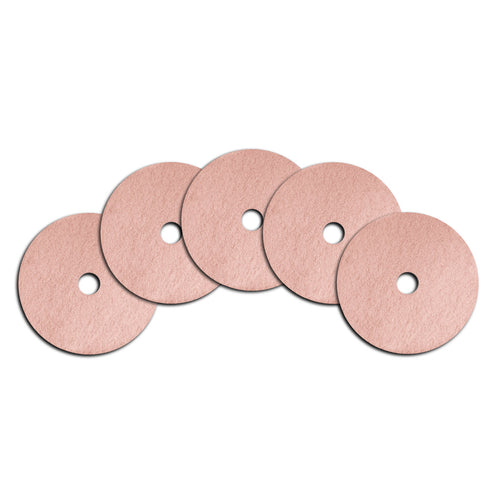 17 inch Pink Aggressive Hard Floor Finish Polishing Pads - Case of 5 Thumbnail