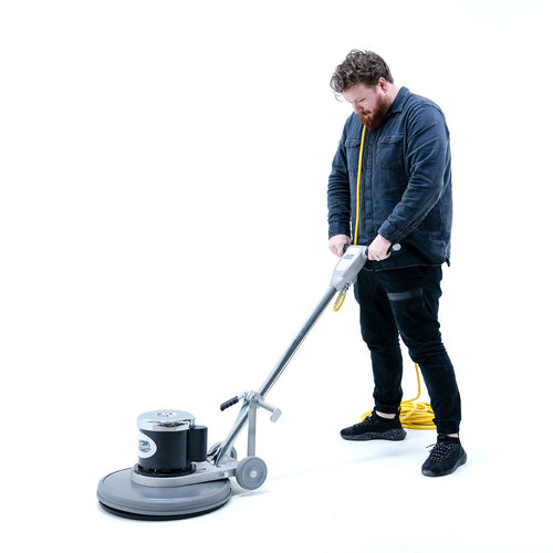 CleanFreak 20" Floor Buffer Scrubbing a Floor Thumbnail