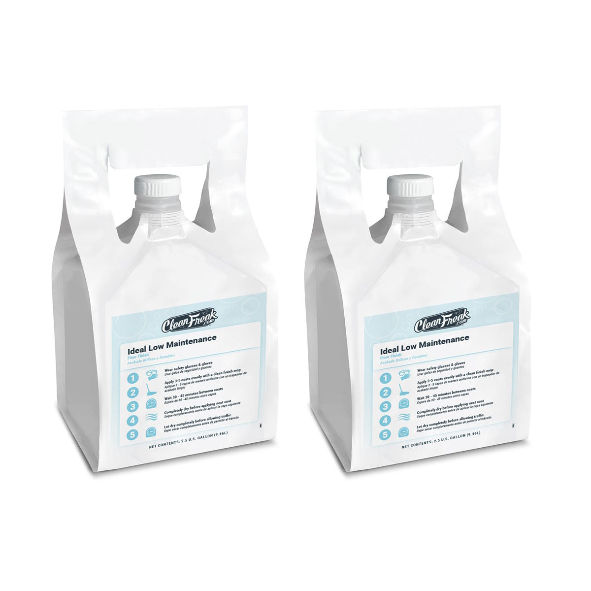 Cleanfreak Graphics CleanFreak® 'Ideal Low Maintenance' 16% Solids Floor Finish for Hard ...