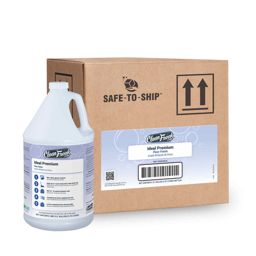 CleanFreak® 'Ideal Premium' Wet Look 22% Solids Floor Finish Wax Safe to Ship Box Thumbnail