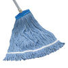 Blue Cotton and Rayon Medium Floor Mop