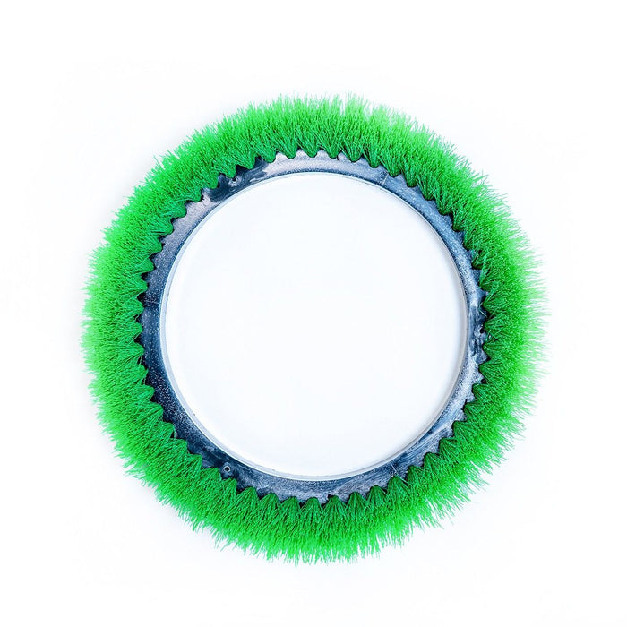 Top View of the Green 12" Stone Floor Scrubbing Brush for the Oreck® Orbiter®
