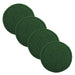 17" Green Turf Pads for Heavy Duty Grout Scrubbing w/ a Floor Buffer (4 Pack)