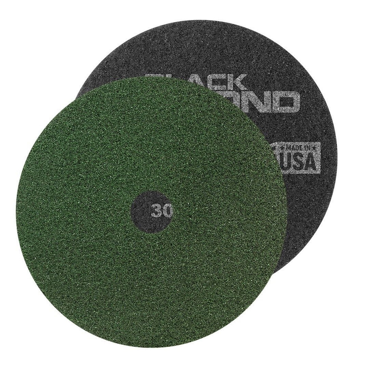 Black Diamond Green 3000 Grit Round Concrete Floor Prep Pads (12" 28