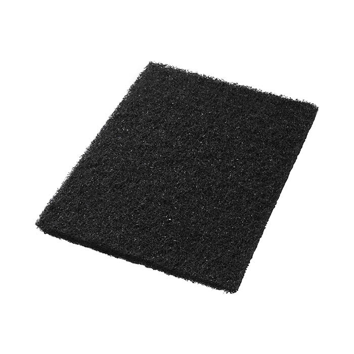 14 x 20 inch Black Rectangular Floor Stripping Pad