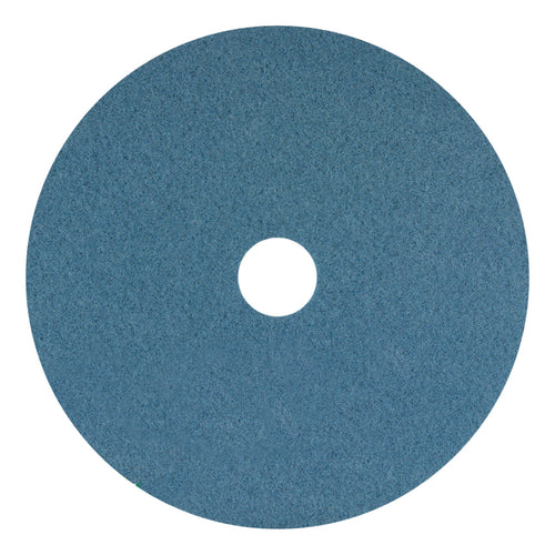 6.5 inch Round Blue Scrubbing Pad with Removable Center Hole Thumbnail