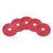 10" Red Everyday Floor Scrubbing Pads (5 Pack)