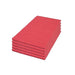 12" x 18" Red Rectangular Orbital Floor Buffer Scrubbing & Spacer Pads (5 Pack)