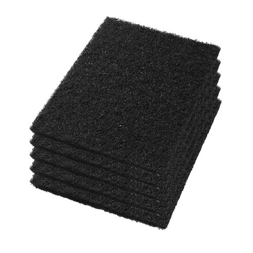 14" x 20" Black Rectangular Oscillating Floor Stripping Pads (5 Pack) Thumbnail