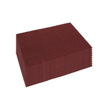 14" x 20" Maroon Eco-Prep Rectangular Dry Floor Stripping Pads (10 Pack)