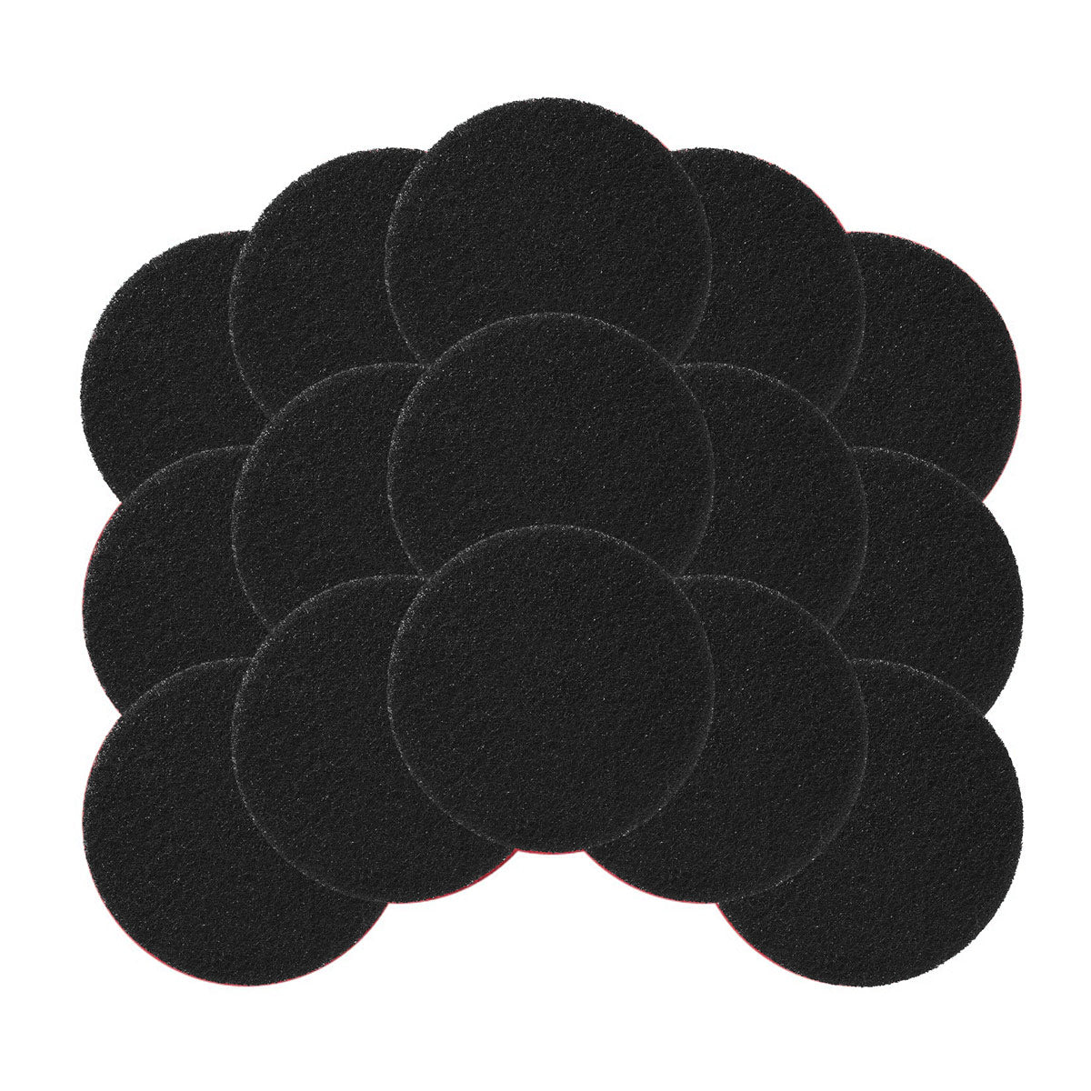 6.5" Black Floor Stripping Pads (15 Pack) —