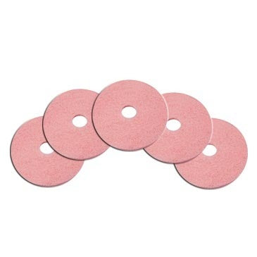 17 inch Pink Aggressive Hard Floor Finish Polishing Pads - Case of 5