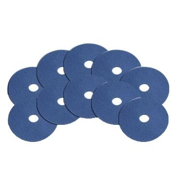 6.5 inch Blue Floor Scrubbing & Baseboard Edging Pads (10 Pack)