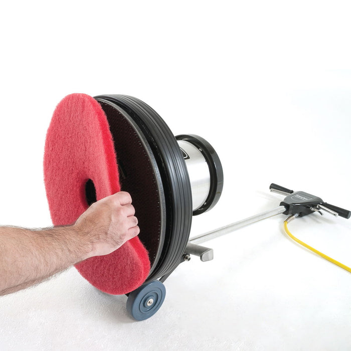 Changing a Red Floor Pad on a Clarke® Dual Speed Floor Buffer