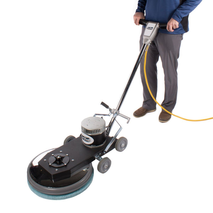 High Speed Floor Burnisher Polishing a Floor