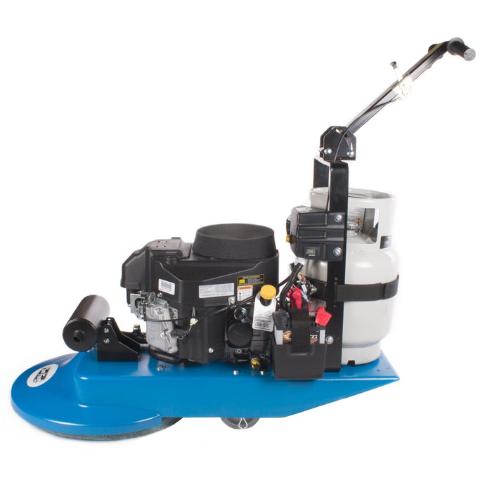 CleanFreak Propane Burnisher - Side View of Engine & Deck