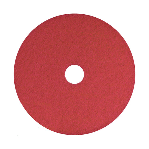 6.5 inch Red Floor Pad with Removable Center Hole Thumbnail