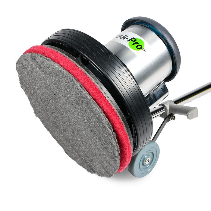 Texsteel Steel Wool Floor Buffer Pad on Buffer Head