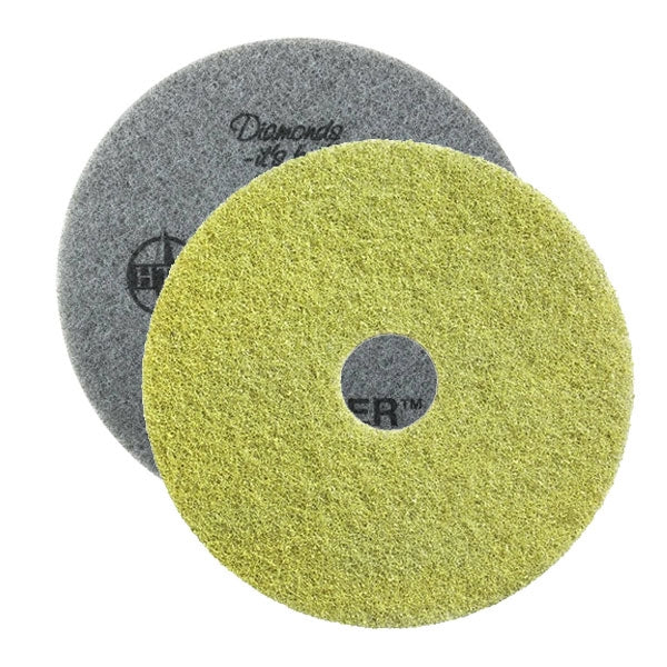 Twister™ 1500 Grit Round Yellow Diamond Concrete Prep Pads (2 Pack)